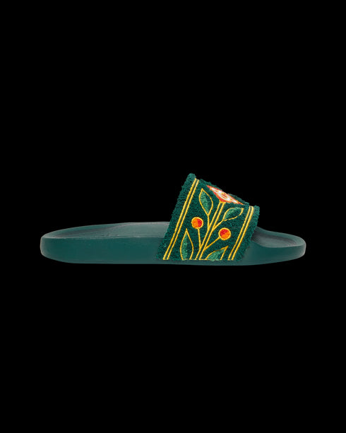 CASABLANCA Embroidered Terry Slides Unisex Slides
